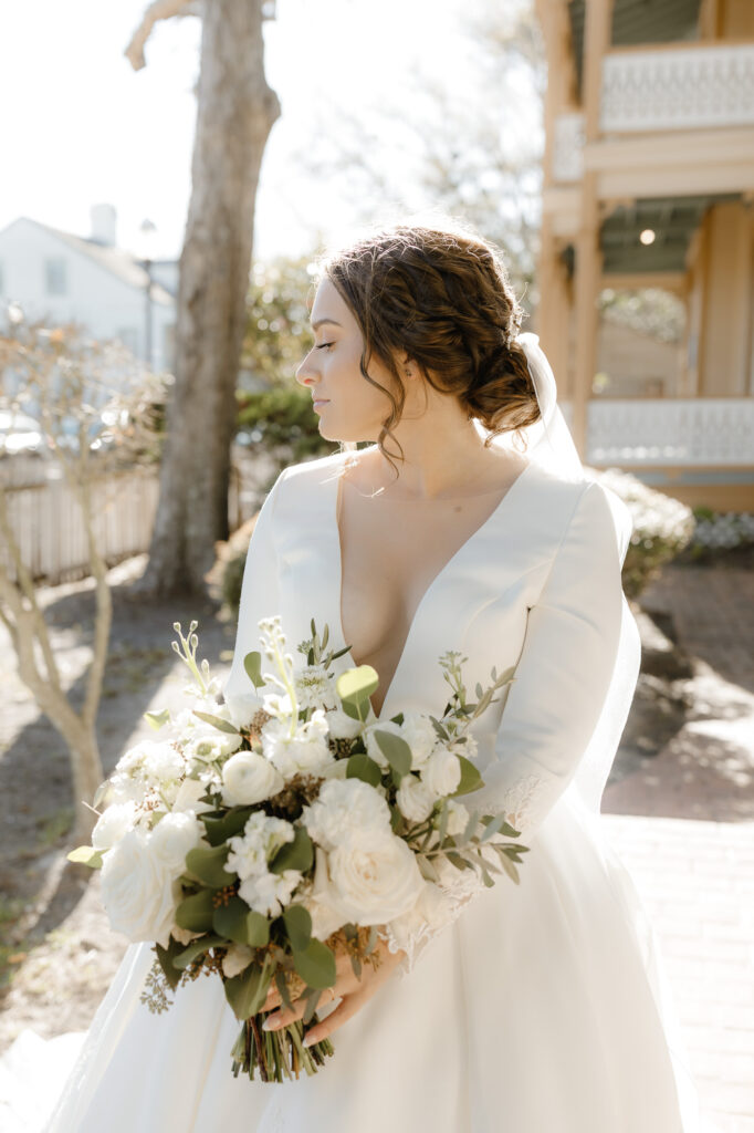 bride portraits outside of old christ church